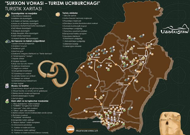 Map of Surkhandarya Region